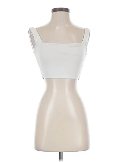 Pre-owned Babaton Tank Top Ivory Strapless Neckline Tops