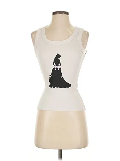 Pre-owned Babaton Tank Top Ivory Strapless Neckline Tops In White