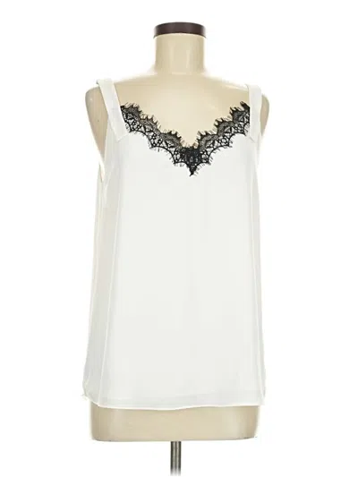 Pre-owned Babaton Tank Top Ivory Strapless Neckline Tops In White
