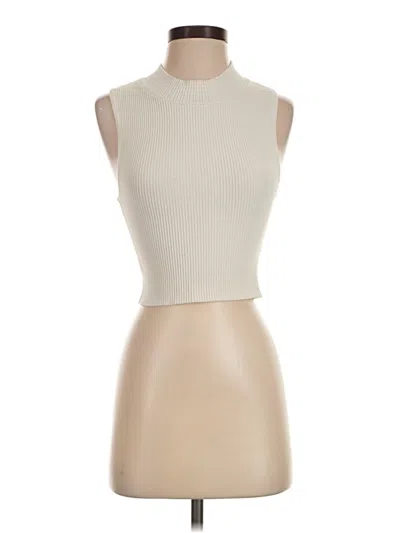 Pre-owned Babaton Tank Top Ivory Turtleneck Tops