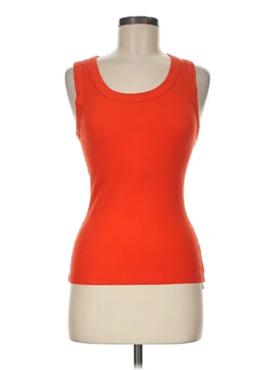 Pre-owned Babaton Tank Top Orange Strapless Neckline Tops