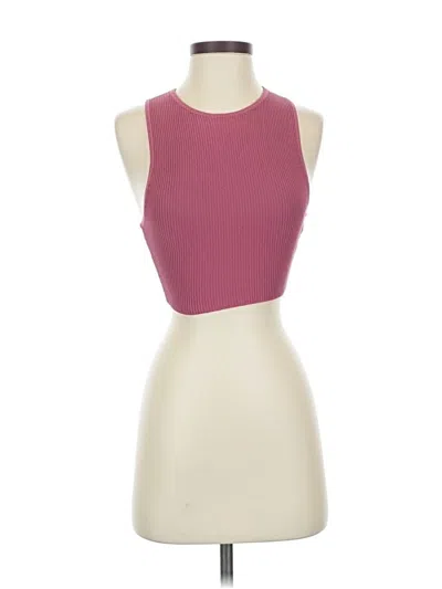 Pre-owned Babaton Tank Top Pink Halter Neckline Tops