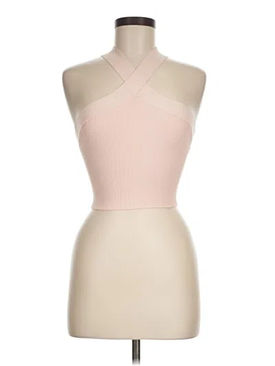 Pre-owned Babaton Tank Top Pink Halter Neckline Tops