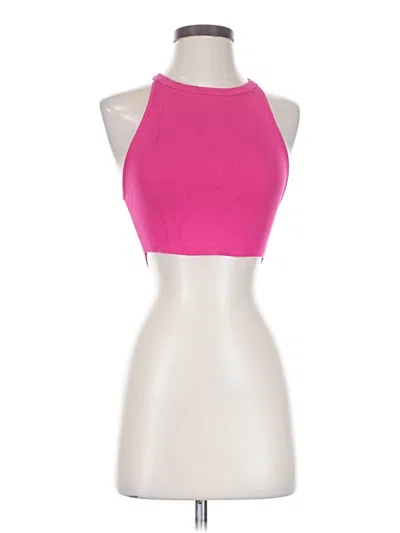 Pre-owned Babaton Tank Top Pink Halter Neckline Tops