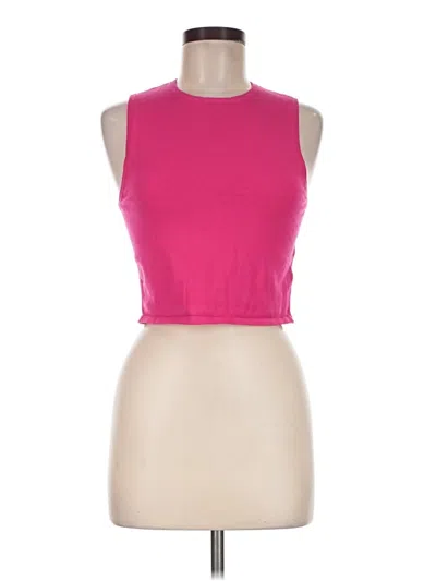 Pre-owned Babaton Tank Top Pink Halter Neckline Tops