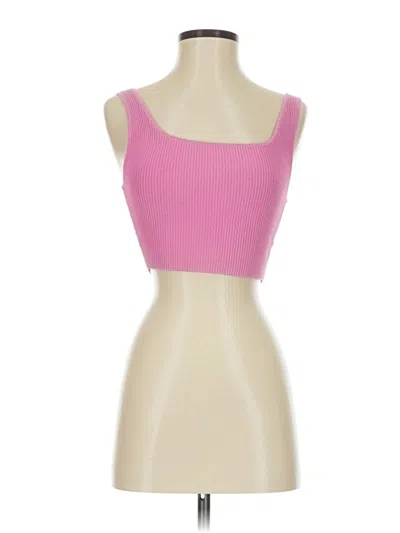 Pre-owned Babaton Tank Top Pink Strapless Neckline Tops