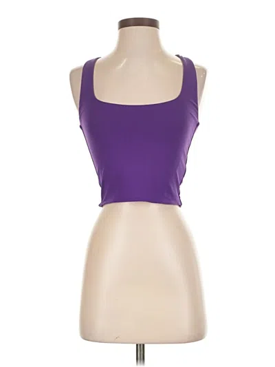 Pre-owned Babaton Tank Top Purple Strapless Neckline Tops