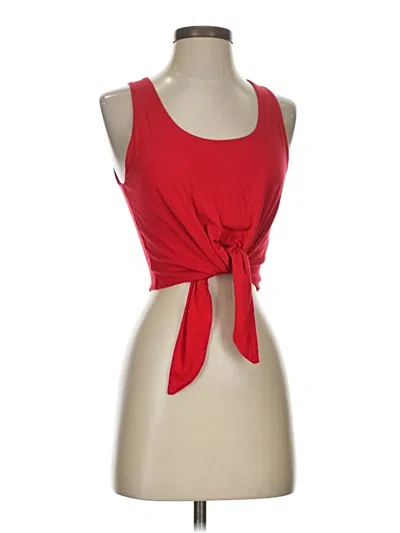 Pre-owned Babaton Tank Top Red Halter Neckline Tops