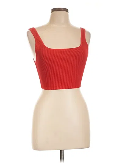 Pre-owned Babaton Tank Top Red Strapless Neckline Tops