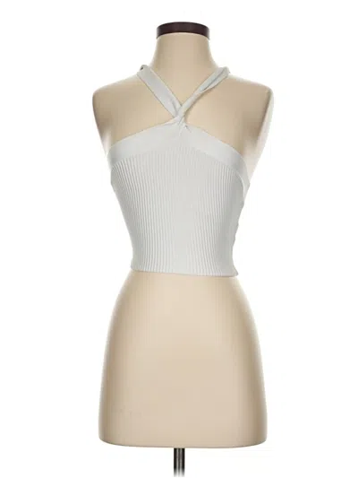 Pre-owned Babaton Tank Top Silver Halter Neckline Tops