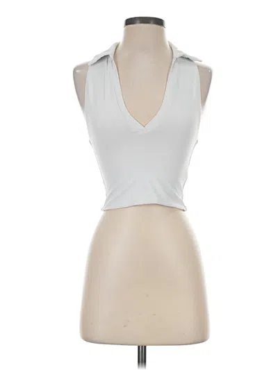 Pre-owned Babaton Tank Top Silver Halter Neckline Tops