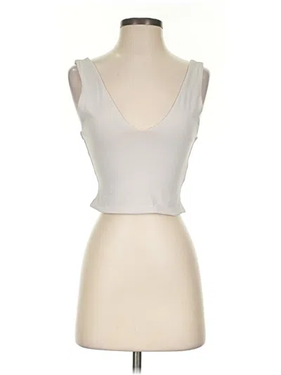 Pre-owned Babaton Tank Top Silver Plunge Neckline Tops
