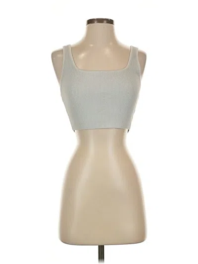 Pre-owned Babaton Tank Top Silver Strapless Neckline Tops