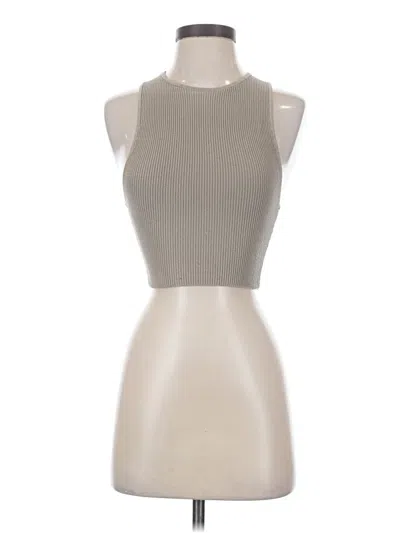 Pre-owned Babaton Tank Top Tan Halter Neckline Tops