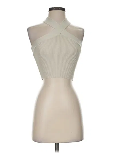 Pre-owned Babaton Tank Top Tan Halter Neckline Tops