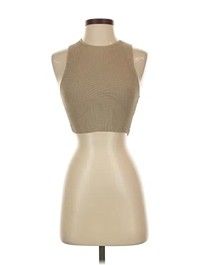 Pre-owned Babaton Tank Top Tan Halter Neckline Tops