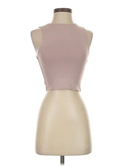 Pre-owned Babaton Tank Top Tan Halter Neckline Tops