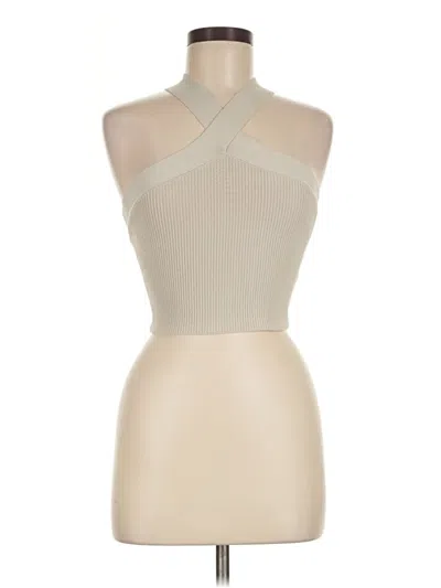 Pre-owned Babaton Tank Top Tan Halter Neckline Tops