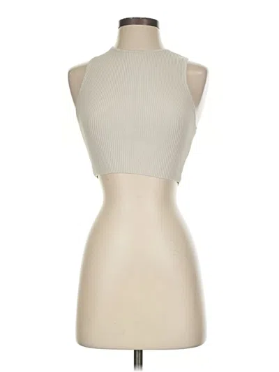 Pre-owned Babaton Tank Top Tan Halter Neckline Tops