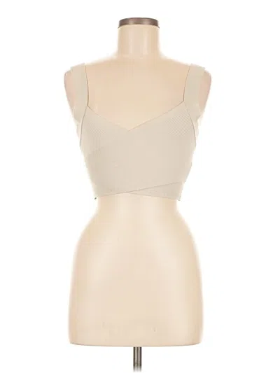 Pre-owned Babaton Tank Top Tan Strapless Neckline Tops