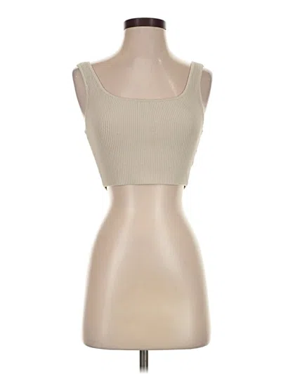 Pre-owned Babaton Tank Top Tan Strapless Neckline Tops