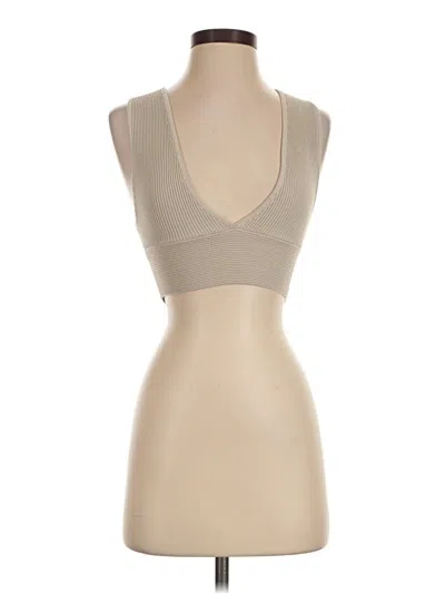 Pre-owned Babaton Tank Top Tan Strapless Neckline Tops