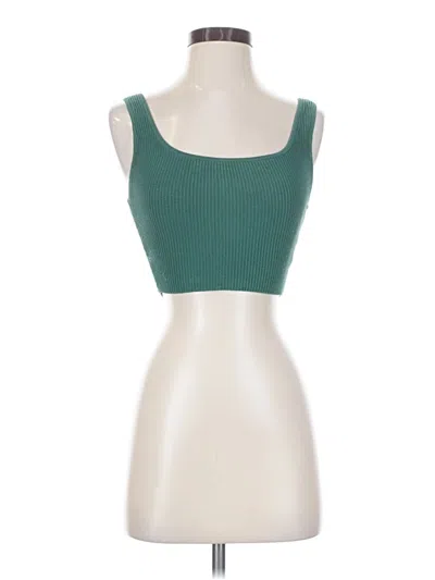 Pre-owned Babaton Tank Top Teal Square Neckline Tops
