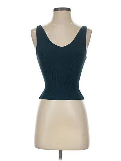 Pre-owned Babaton Tank Top Teal Strapless Neckline Tops