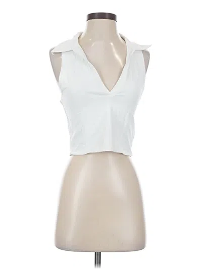 Pre-owned Babaton Tank Top White Halter Neckline Tops