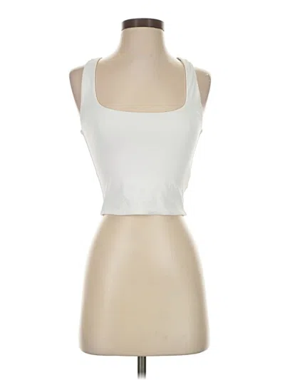 Pre-owned Babaton Tank Top White Halter Neckline Tops