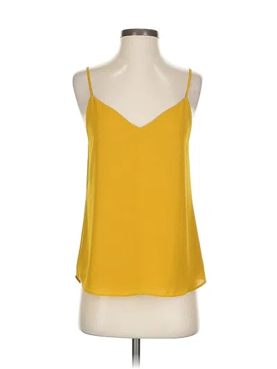 Pre-owned Babaton Tank Top Yellow Halter Neckline Tops