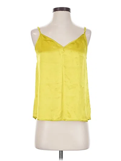 Pre-owned Babaton Tank Top Yellow Halter Neckline Tops