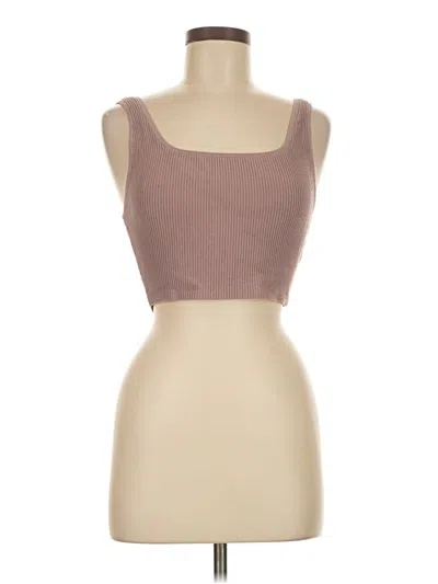 Pre-owned Babaton Tube Top Brown Strapless Neckline Tops