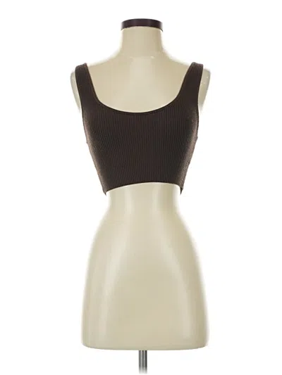 Pre-owned Babaton Tube Top Brown Strapless Neckline Tops