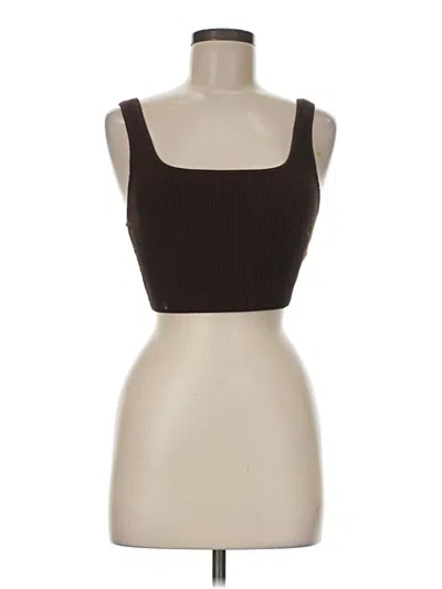 Pre-owned Babaton Tube Top Brown Strapless Neckline Tops