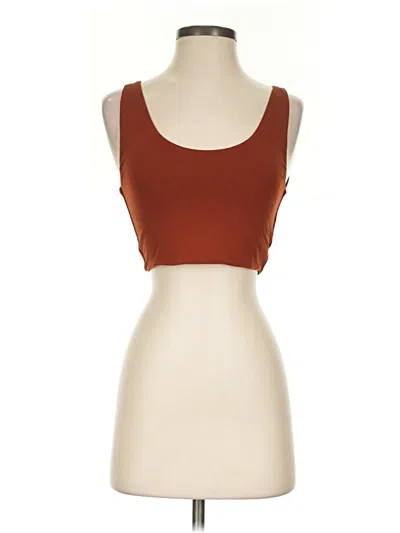 Pre-owned Babaton Tube Top Brown Strapless Neckline Tops