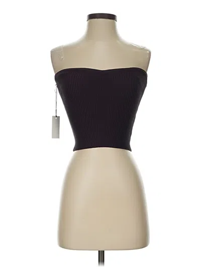 Pre-owned Babaton Tube Top Burgundy Strapless Neckline Tops