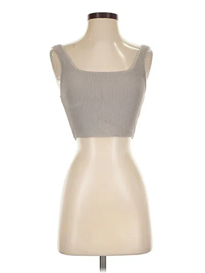 Pre-owned Babaton Tube Top Gray Strapless Neckline Tops