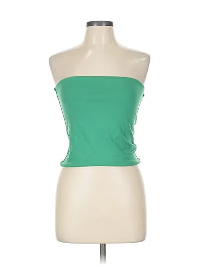Pre-owned Babaton Tube Top Green Strapless Neckline Tops