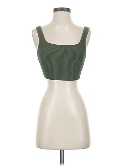 Pre-owned Babaton Tube Top Green Strapless Neckline Tops
