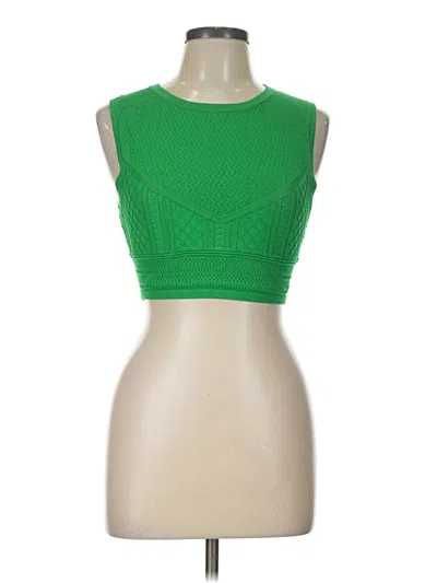 Pre-owned Babaton Tube Top Green Strapless Neckline Tops