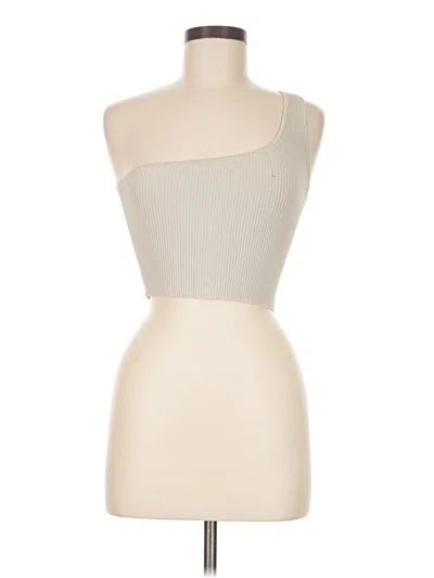 Pre-owned Babaton Tube Top Ivory One Shoulder Neckline Tops