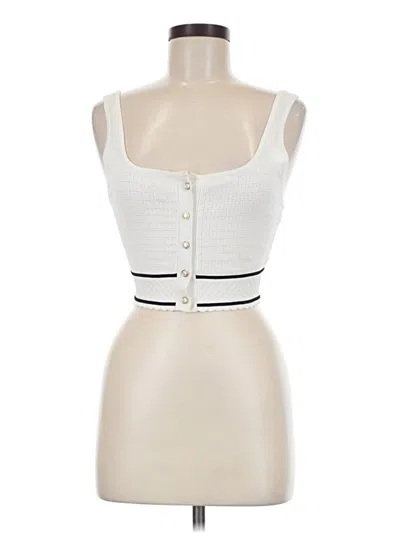 Pre-owned Babaton Tube Top Ivory Strapless Neckline Tops
