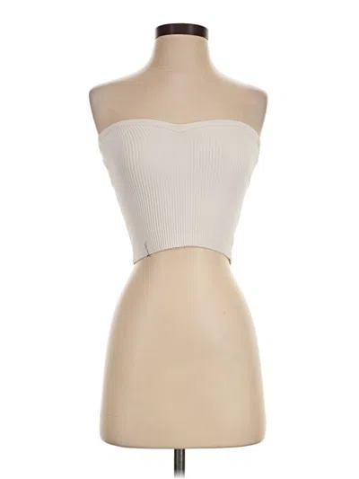 Pre-owned Babaton Tube Top Ivory Strapless Neckline Tops