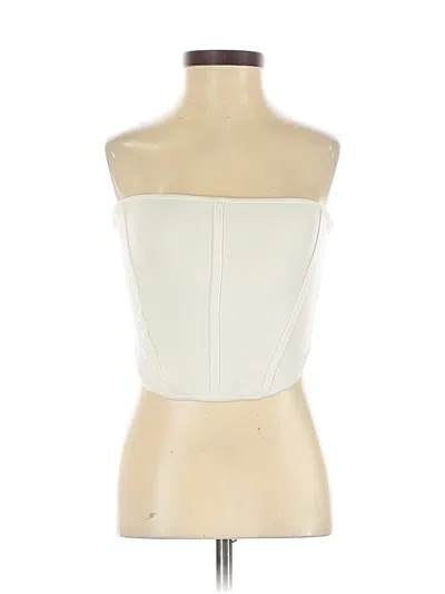 Pre-owned Babaton Tube Top Ivory Strapless Neckline Tops In White
