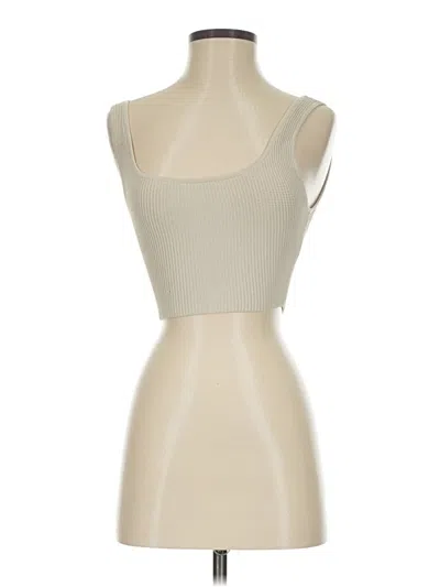 Pre-owned Babaton Tube Top Ivory Strapless Neckline Tops In White