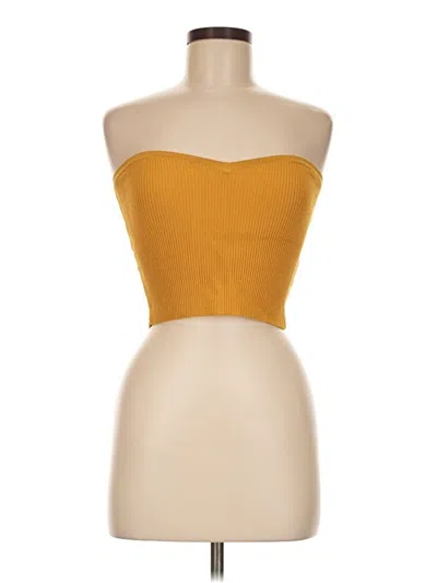 Pre-owned Babaton Tube Top Orange Strapless Neckline Tops