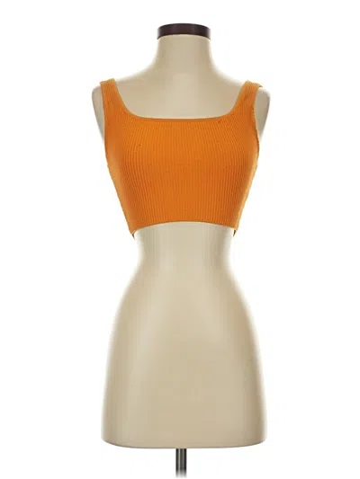 Pre-owned Babaton Tube Top Orange Strapless Neckline Tops