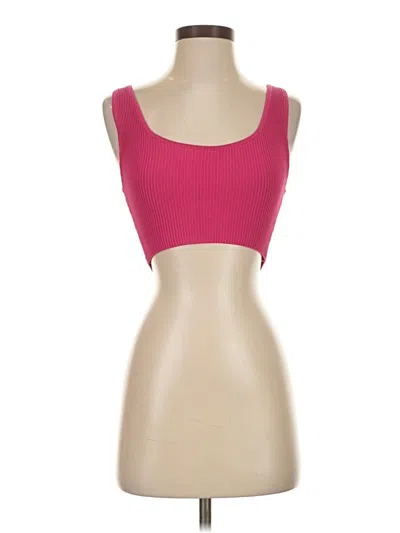 Pre-owned Babaton Tube Top Pink Strapless Neckline Tops