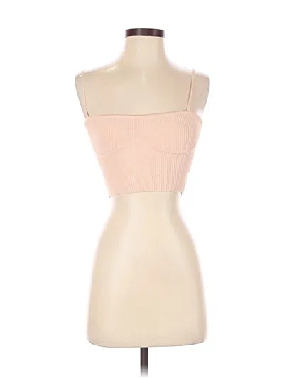 Pre-owned Babaton Tube Top Pink Strapless Neckline Tops
